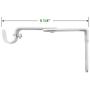 gb Home Collection Adjustable Curtain Rod Bracket Set of 2, White, Premium Steel Single Rod Bracket for Walls, Drapery Rod Holder, Extendable Metal Wall Bracket