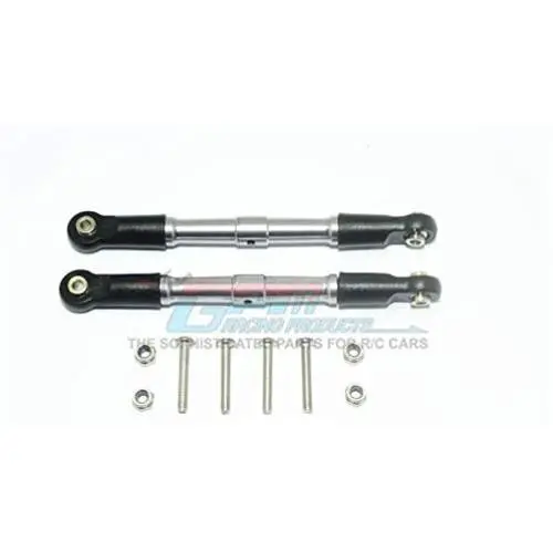 Losi 1/10 Rock Rey 4WD Rock Racer (LOS03009) Upgrade Parts Aluminum Front Turnbuckle for Steering - 1Pr Set Gray Silver Losi 1/10 Rock Rey 4WD Rock Racer (LOS03009) Upgrade Parts Aluminum Front Turnbuckle for Steering - 1Pr Set Gray Silver