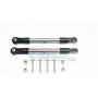 Losi 1/10 Rock Rey 4WD Rock Racer (LOS03009) Upgrade Parts Aluminum Front Turnbuckle for Steering - 1Pr Set Gray Silver