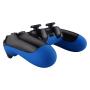 eXtremeRate Soft Touch Blue Back Housing Case Cover Bottom Shell, Game Improvement Replacement Parts for Playstation 4 PS4 Slim Pro Controller JDM-040, JDM-050 and JDM-055
