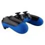 eXtremeRate Soft Touch Blue Back Housing Case Cover Bottom Shell, Game Improvement Replacement Parts for Playstation 4 PS4 Slim Pro Controller JDM-040, JDM-050 and JDM-055