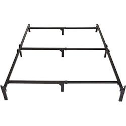 Amazon Basics 9-Leg Support Metal Bed Frame - Strong Support for Box Spring and Mattress Set - Tool-Free Easy Assembly - Full Size Bed