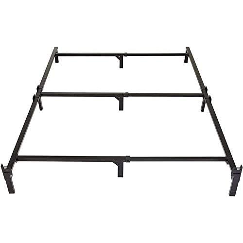 Amazon Basics 9-Leg Support Metal Bed Frame - Strong Support for Box Spring and Mattress Set - Tool-Free Easy Assembly - Full Size Bed