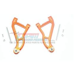GPM for Traxxas Unlimited Desert Racer 4X4 (#85076-4) Upgrade Parts Aluminum Front Upper Suspension Arm - 1Pr Set Orange
