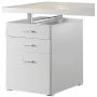 Coaster Home Furniture Brennan 3-Drawer Reversible set up Office Desk | White