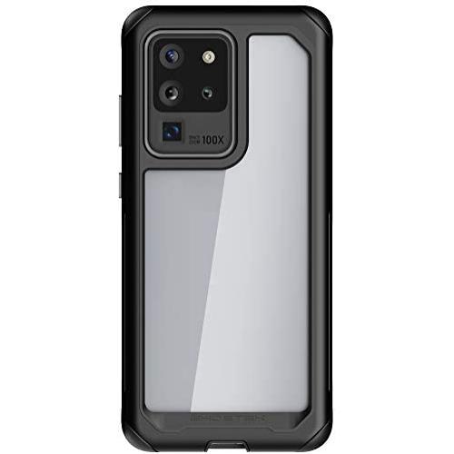 Ghostek Atomic Slim Galaxy S20 Clear Case with Super Tough Space Metal Bumper Design Military Grade Armor Heavy Duty Protection Wireless Charging Compatible 2020 Galaxy S20 5G (6.2 Inch) - (Black)