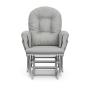 StorkCraft Hoop Glider and Ottoman Cushions, Pebble Gray w/Light Gray