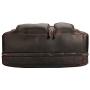 Texbo Mens Solid Top Cowhide Leather Large 17.3 Inch Laptop Briefcase Messenger Bag Tote with YKK Metal Zippers Fit Business Trip