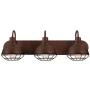 Kira Home Liberty 24'' 3-Light Modern Industrial Farmhouse Vanity/Bathroom Light, Brushed Bronze Finish