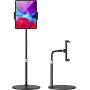 LISEN Tablet Stand and Holder Adjustable, Tablet Holder for Desk, Thick Case Friendly iPad Holder Stand Compatible with(4.7''-13'') iPad Pro 12.9, iPhone, Switch, Kindle, Surface Pro