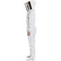 Natural Apiary Apiarist Suit Outfit 1 x Non-Flammable Fencing Veil Mesh Total Protection for Backyard & Beginner Beekeepers, Large, White