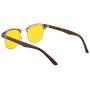 Gudzws Anti Blue Light Glasses Classic Design Half Frame with Metal Rim Unisex,Anti Fatigue Protect Eyes from TV Computer Cellphone no Magnification Brown