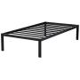 Olee Sleep 16 Inch Dura Metal Steel Slate Bed Frame, Twin XL, Black