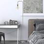 Oneach Industrial LED Floor Lamp for Living Room Bedroom Reading Office Metal Minimalist Standing Lamp Silver