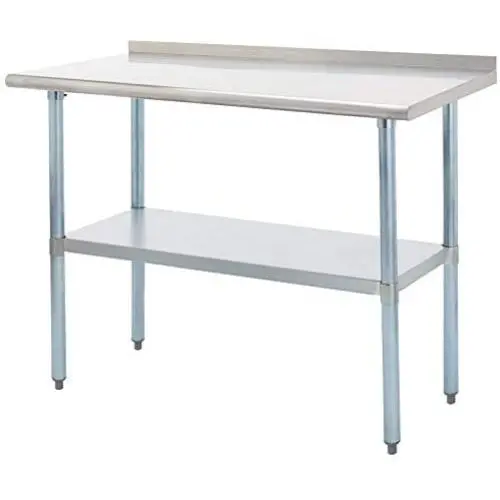 ROCKPOINT NSF Stainless Steel Commercial Kitchen Work Table with Backsplash, Silver,48x 24inch ROCKPOINT NSF Stainless Steel Commercial Kitchen Work Table with Backsplash, Silver,48x 24inch