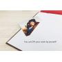 potricher 13.2x12.8 Inch Large Self Adhesive Photo Album Sticky 3x5 4x6 5x7 6x8 8x10 8.5x11 Magnetic Scrapbook Album 40 Pages Linen Cover DIY Photo Album with A Metallic Pen (Brown)
