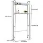 HOMEFORT Bathroom Space Saver,2-Tier Over the Toilet Storage Rack, Freestanding Metal Storage Shelves, Bathroom Shelf, Metal Shelf Organizer in Silver,24.02'' Wx8.07 Dx61.42'' H