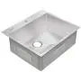 Bonnlo 25 Inch Drop-in Kitchen Sink 18 Gauge T304 Stainless Steel Single Bowl Topmount Sink, 25 x 22 x 9 inch