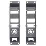 Hooke Road Metal Folding Door Hinge Steps, Door Pedal w/Star Sign Compatible with Jeep Wrangler JL & Jeep Gladiator JT 2018 2019 2020 2021 (Set of 2)