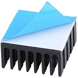 Awxlumv 10 pcs Small Heatsink 20 x 20 x 10 mm / 0.79 x0.79 x 0.39 inch Aluminum Heat Sink with Thermal Conductive Double Sided Tape for Cooling GPU IC Chips VRAM VGA RAM