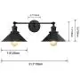 LMSOD Bathroom Vanity Light,2 Lights Vintage Industrial Black Wall Sconce Metal Lighting Fixture LMSOD Bathroom Vanity Light,2 Lights Vintage Industrial Black Wall Sconce Metal Lighting Fixture