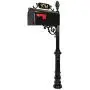 Charleston Large Mailbox & Post System – Black Rust Resistant Mailbox – Includes Address Plaque, Numbers, Scroll & Mounting Hardware – Metal Mailbox with Pineapple Finial Charleston Large Mailbox & Post System – Black Rust Resistant Mailbox – Includes Address Plaque, Numbers, Scroll & Mounting Hardware – Metal Mailbox with Pineapple Finial