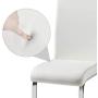 Yaheetech 6PCS Dining Chairs Armless Chairs Side Chairs PU Leather Seat and Metal Legs with High Back for Kitchen, Living Room, Leisure