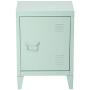 Symylife Metal Locker Organizer Side End Table Office File Storage 2 Shelves Detachable 4 Legs,Green