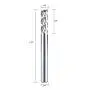 SpeTool 1/4 End Mill for Aluminum 3 Flutes CNC Spiral Router Bit for Aluminum Cut Non-Ferrous Metal Upcut 2.5 inches Long