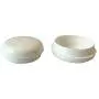 Project Patio 1-1/2 Inch Deluxe Round Cup Insert Glide End Cap for Wrought Iron Patio Furniture Chairs 16-Pack (White)