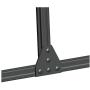Befenybay 4PCS/Set Corner Bracket Plate with 20PCS M5x8mm Screws and 20PCS M5 T Nuts, 5-Hole Tee Outside Joining Plate for 2020 Series Aluminum Profile 3D Printer Frame (Black T-4 with Screw)