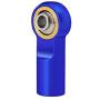 10Pcs Link Rod End Joint Aluminum M4 Metal Ball End Head Holder Tie for 1/10 RC SCX10 Cars Parts (Royal Blue)