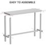 Teraves Bar Table with Solid Metal Frame,Counter Height Table Kitchen Bar Table for Dining Room,Living Room (47.24'', Black Oak)