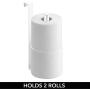 mDesign Metal Wire Over The Tank Toilet Tissue Paper Roll Holder Dispenser and Reserve for Bathroom Storage and Organization - Hanging, Holds 2 Rolls - Matte White mDesign Metal Wire Over The Tank Toilet Tissue Paper Roll Holder Dispenser and Reserve for Bathroom Storage and Organization - Hanging, Holds 2 Rolls - Matte White
