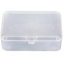 ISKYBOB 6 Pack Rectangle Mini Clear Plastic Storage Containers Box Case with Lid for Pills,Herbs,Tiny Bead (3.54x2.36)