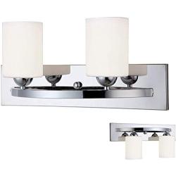 Bennington Lakeland 2-Bulb Bath Vanity Light Fixture Bar, Chrome