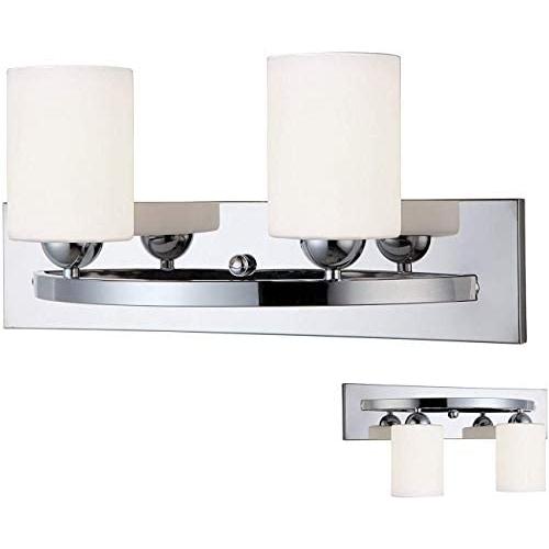 Bennington Lakeland 2-Bulb Bath Vanity Light Fixture Bar, Chrome