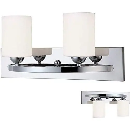 Bennington Lakeland 2-Bulb Bath Vanity Light Fixture Bar, Chrome Bennington Lakeland 2-Bulb Bath Vanity Light Fixture Bar, Chrome
