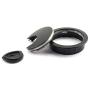 HJ Garden 1pc 2 inch (50mm) Metal Desk Grommets for Managing and Hiding Wire Cord Cable Hole Cover Office PC Desk Cable Cord Organizer Zinc Alloy Cover Black