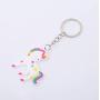 24Pcs Key Rings Unicorn Stamper-Unicorn Birthday Party Supplies Unicorn Theme Party Favor For Kids，Metal Split Keychain Ring Parts