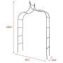 Kinbor Metal Arch Trellis Black Metal Arbor Garden Arbors and Arches for Climbing Plants