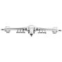 VGEBY RC Rear Axle, Front Rear Portal Axle RC Car Metal Rear Axle Fit for Axial Capra 1.9 UTB Model Car Upgrade Part(Silver)