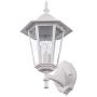 YaoKuem Outdoor Wall Lantern, Wall Sconce as Porch Lighting Fixture, E26 Base 60W Max, Metal Housing Plus Glass, Wet Location Rated, Bulbs not Included (White)