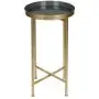 Kate and Laurel Celia Round Metal Foldable Tray Accent Table, Gray with Gold Base Kate and Laurel Celia Round Metal Foldable Tray Accent Table, Gray with Gold Base