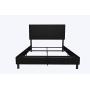 DHP Janford Upholstered Bed with Chic Design | Full | Black Faux Leather
