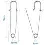 Kissitty 100-Piece Heavy Duty 2.76'' Large Iron Safety Pins Metal Spring Lock Pin Fasteners for Blankets Skirts Kilts Brooch Crafts Making