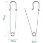 Kissitty 100-Piece Heavy Duty 2.76'' Large Iron Safety Pins Metal Spring Lock Pin Fasteners for Blankets Skirts Kilts Brooch Crafts Making
