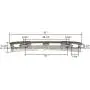 Bumper Metal White with Side Bumper Plastic Black - Driver and Passenger Side (Fit: 1994-2010 Nissan UD 1400, 1996-2004 Nissan UD 1800) Bumper Metal White with Side Bumper Plastic Black - Driver and Passenger Side (Fit: 1994-2010 Nissan UD 1400, 1996-2004 Nissan UD 1800)