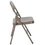 LIVING TRENDS 2 Pack Marvelius Double Braced Gray Metal Folding Chair