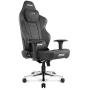 AKRacing Masters Series Max Gaming Chair with Wide Flat Seat, 400 Lbs Weight Limit, Rocker and Seat Height Adjustment Mechanisms - Black